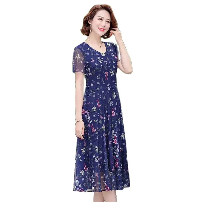 Elasticity Printing Mesh Short Sleeve Dress Women's 2024 Summer New Middle-Aged Mother Slim Fit Floral Ladies Midi Skirt 5XL
Elasticity Printing Mesh Short Sleeve Dress Women's 2024 Summer New Middle-Aged Mother Slim Fit Floral Ladies Midi Skirt 5XL