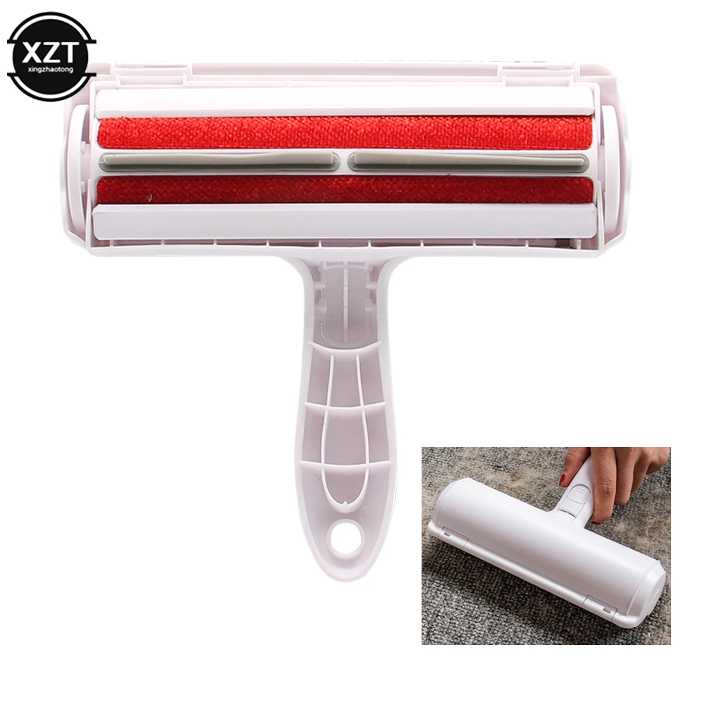 

Pet Hair Roller Remover Lint Brush 2-Way Dog Cat Comb Tool Convenient Cleaning Dog Cat Fur Brush Base Home Furniture Sofa Clothe