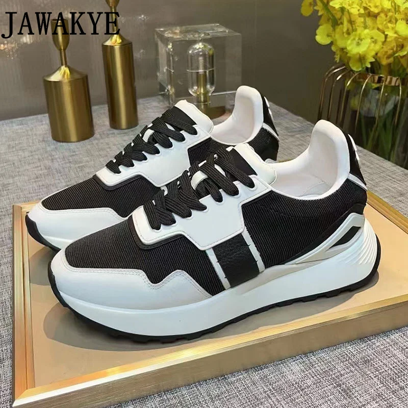 Designer High Quality Lover's Shoes Thick Sole Black and White Leather Sneakers Casual Comfort Running Shoes for Men & Women
Designer High Quality Lover's Shoes Thick Sole Black and White Leather Sneakers Casual Comfort Running Shoes for Men & Women