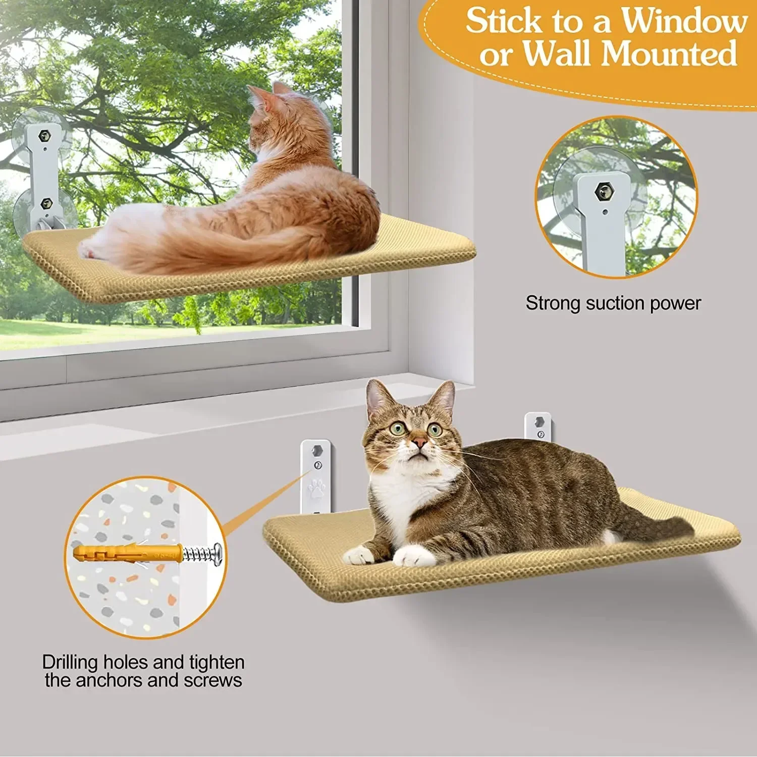 

Кошачьи кровати для чашек сидячее сиденье прочное беспроводное складное внутреннее 4 гамак для помещений s окно присоска окунь с