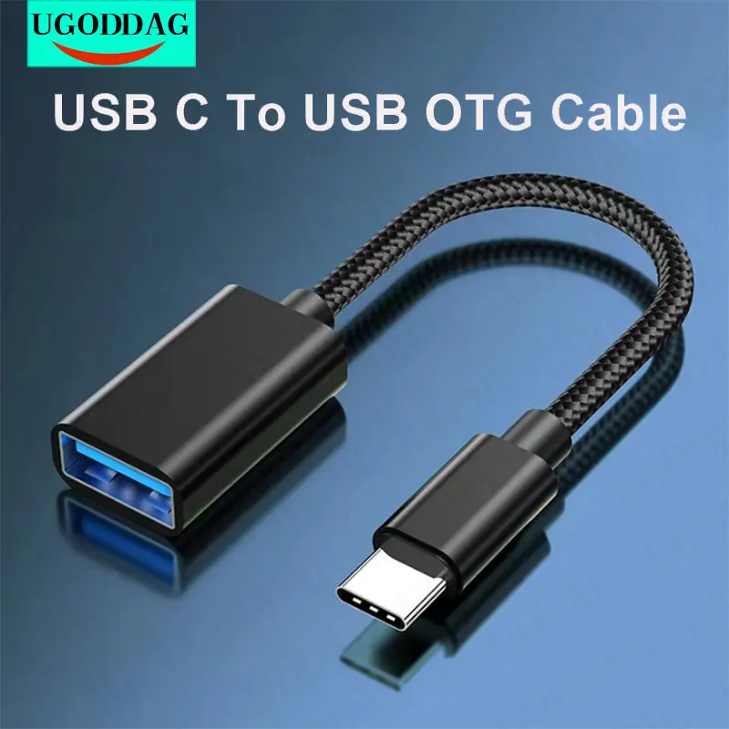 

OTG Type C Cable Adapter USB to USB-C Adapter Connector for Xiaomi Samsung S20 Huawei OTG Data Cable Converter for MacBook Pro