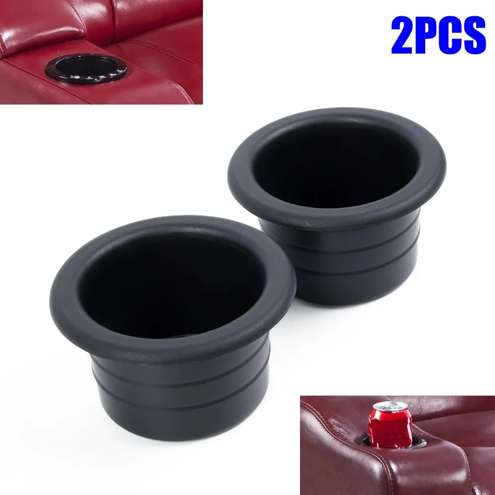 

Recessed Drop in Plastic Cup Water Drink Can Holder for RV Car Marine Boat Trailer Auto Interior Accessories Black