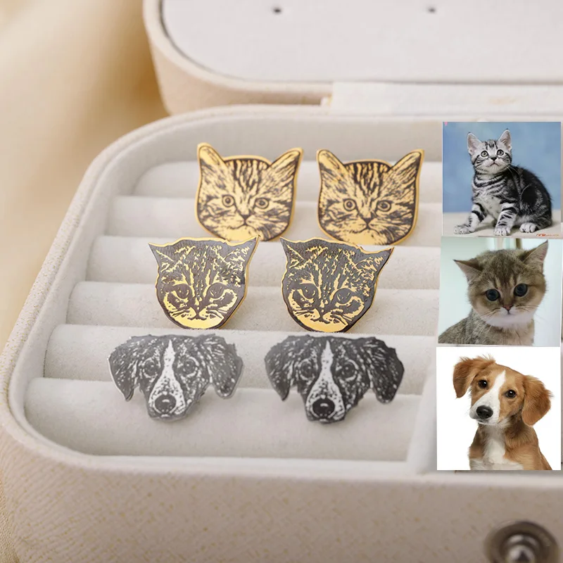 Custom Pet Photo Name Earrings For Women Engraved Animal Picture Stainless Steel Earrings Personalized Jewelry Christmas Gift
Custom Pet Photo Name Earrings For Women Engraved Animal Picture Stainless Steel Earrings Personalized Jewelry Christmas Gift