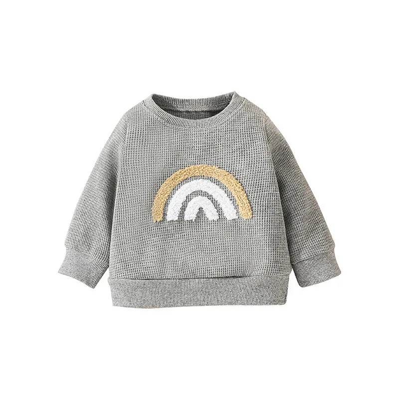 Infant Round Neck Long Sleeve T-Shirt Sweater Jacket Boys And Girls Waffle Long-Sleeved Top Kids Clothes 30 
Infant Round Neck Long Sleeve T-Shirt Sweater Jacket Boys And Girls Waffle Long-Sleeved Top Kids Clothes 30