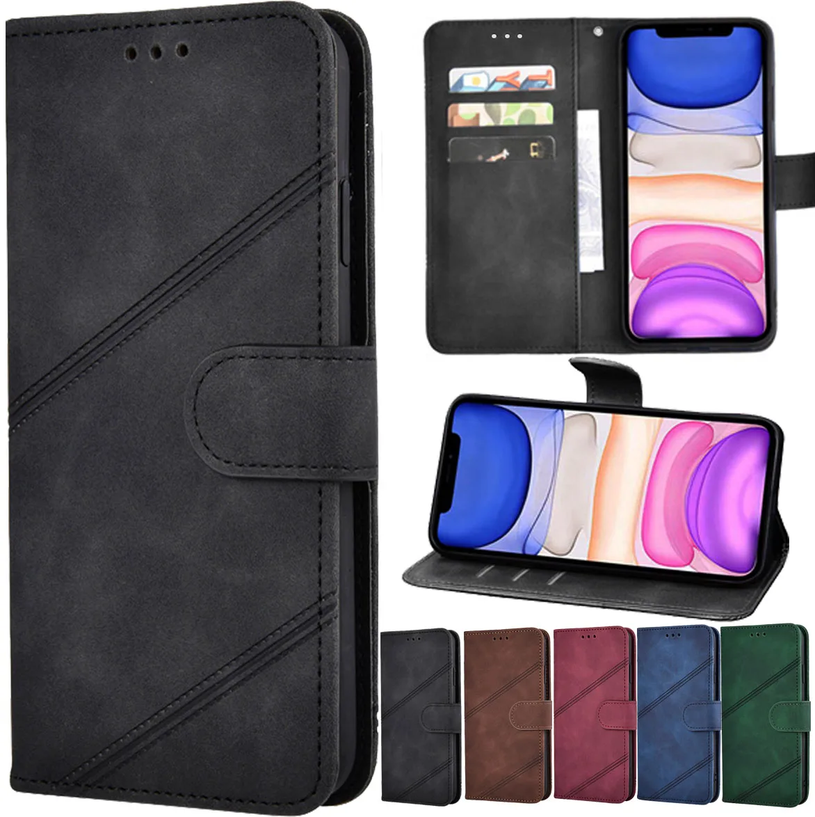 

Flip Leather Case For OPPO Reno 10x Zoom Reno 2 Ace 2F 2Z Reno Z A3 A5 A7x A1 A83 F7 F9 Pro Find X K1 R15 R17 RX17 Neo Funda