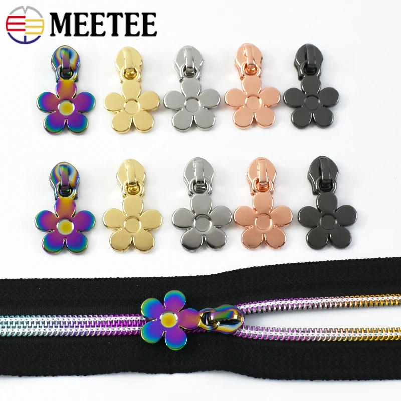 

10-50 шт. Meetee 5 # застежка-молния для нейлоновой застежки-молнии, сумка, куртка, Зрительная застежка-молния, съемник для головы, застежка-молния, ограничитель, детали одежды