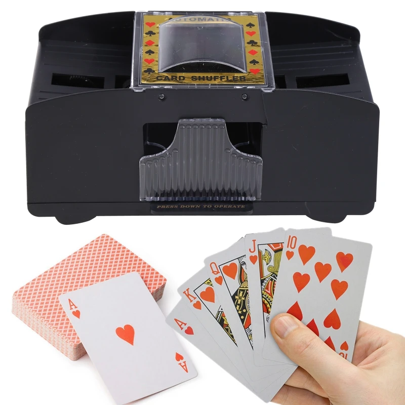 Electric USB Automatic Poker Card Shuffling Machine Board Games Playing Cards for Shuffle 2-6 Deck Hand Crank Home Card Games
Electric USB Automatic Poker Card Shuffling Machine Board Games Playing Cards for Shuffle 2-6 Deck Hand Crank Home Card Games