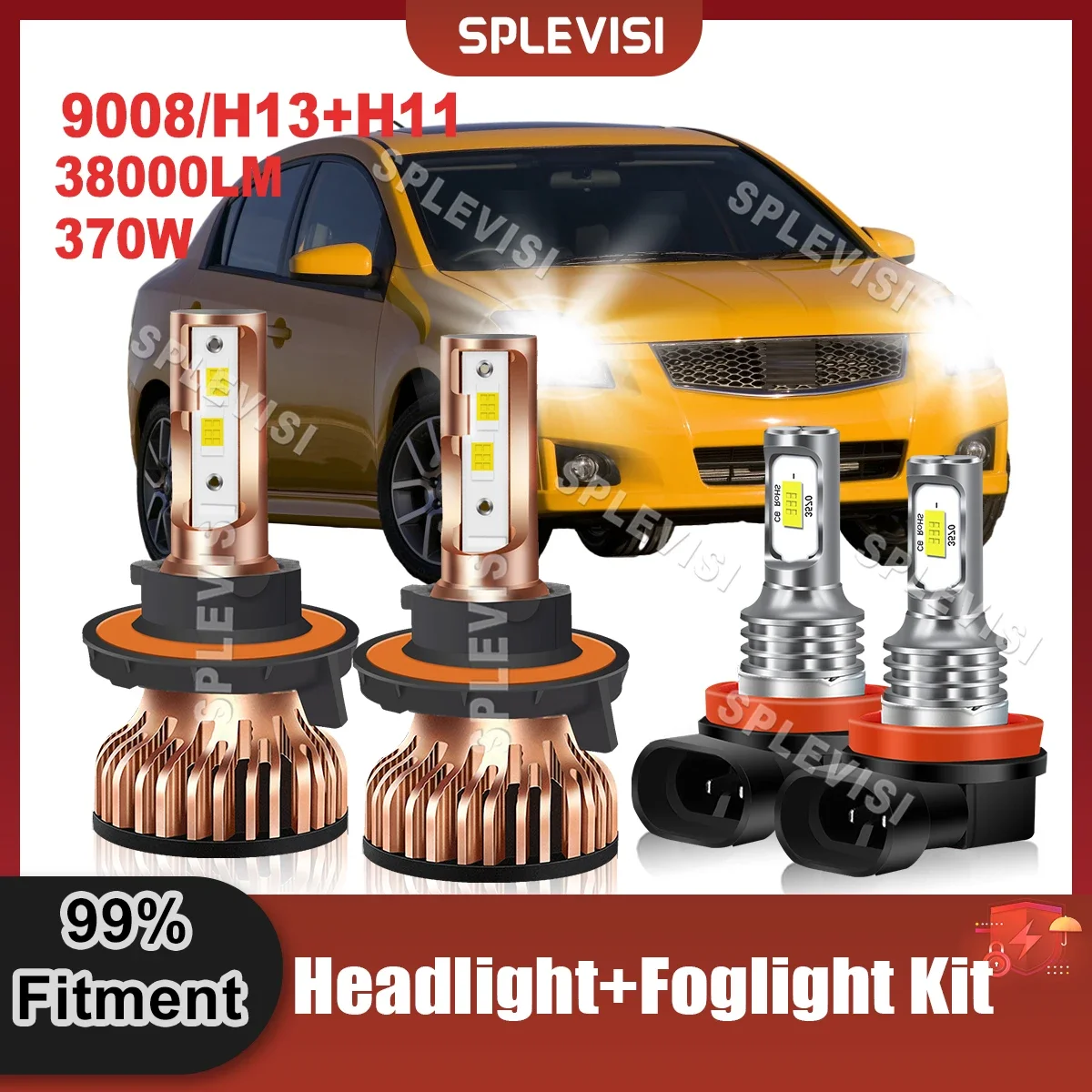 

SPLEVISI 9008/H13+H11 LED Headlight High Low Beam Foglight Kit For Nissan Sentra 2004 2005 2006 2007 2008 2009 2010 2011 2012