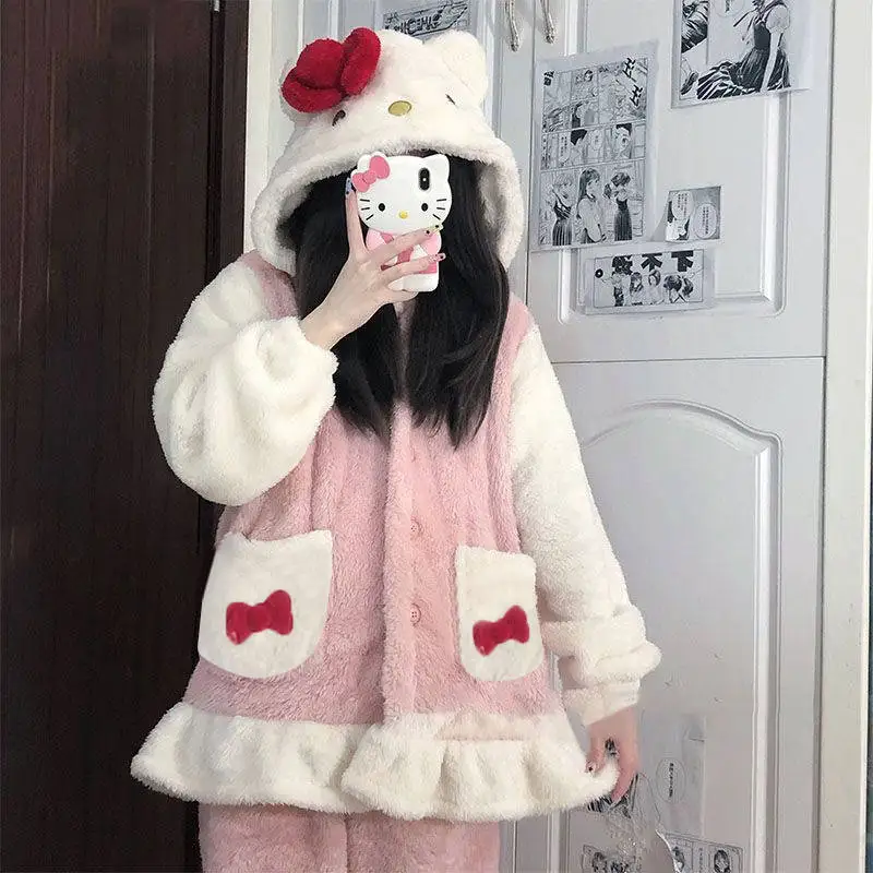 Cute Sanrio Plush Nightgown Hello Kittys Cinnamoroll Anime Cartoon Kawaii Thickening Loungewear Thickened Warm Pajamas Toys Gift
Cute Sanrio Plush Nightgown Hello Kittys Cinnamoroll Anime Cartoon Kawaii Thickening Loungewear Thickened Warm Pajamas Toys Gift