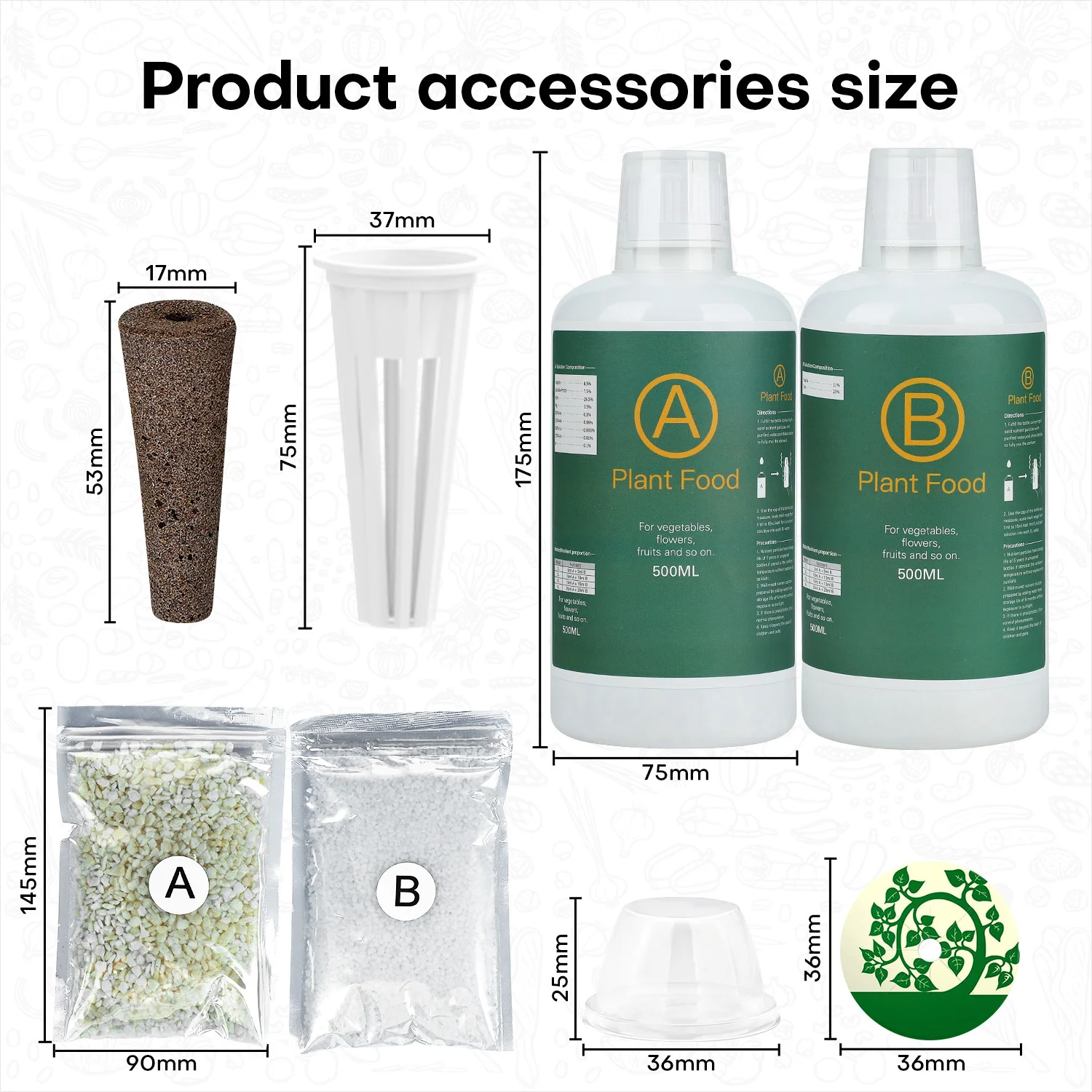 Hydroponic Plant Food Nutrient Solution Grow Sponge Sponges Hydroponics Growing Kit
Hydroponic Plant Food Nutrient Solution Grow Sponge Sponges Hydroponics Growing Kit