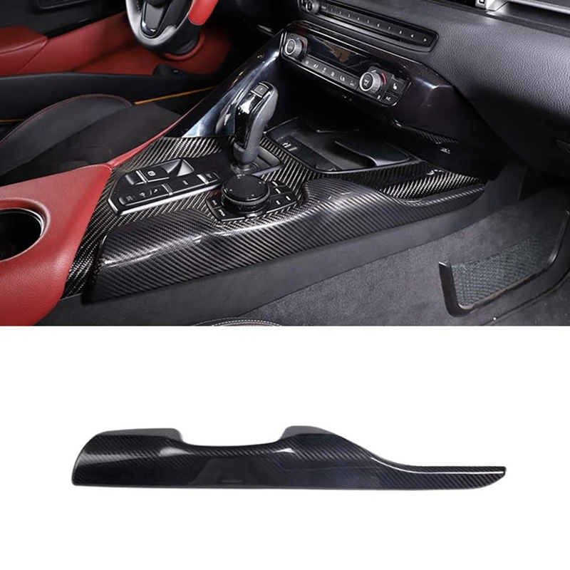 

Dry Carbon Fiber Center Control Side Gear Panel Cover Trim For Toyota Supra A90 2019-2022 Accessories