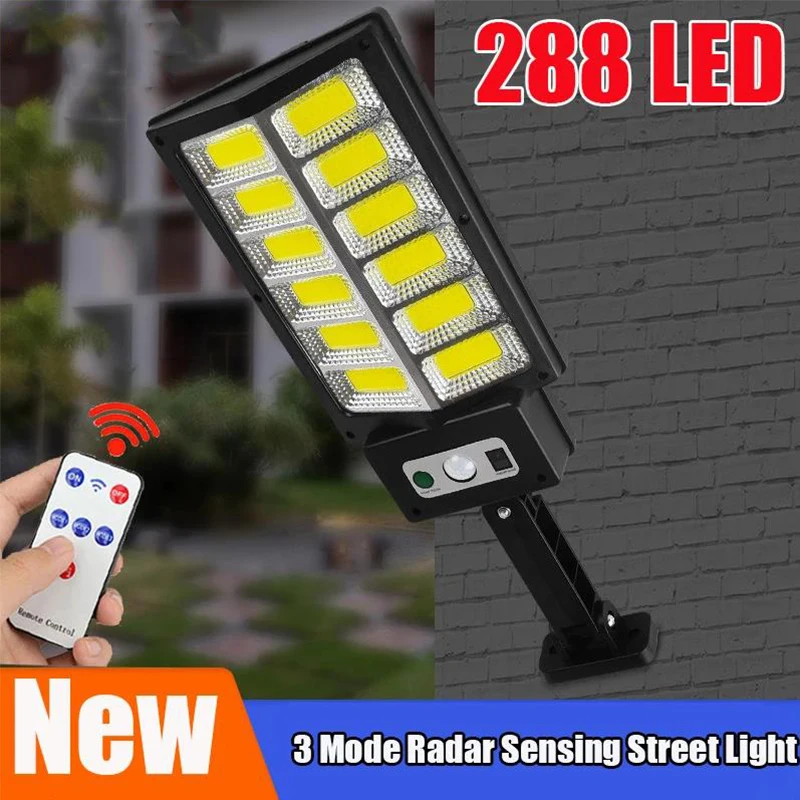 Super Bright 288LED Solar Light Outdoor Big Garden Lighting Lamp Waterproof Wall 3 Mode Radar Sensing Street Lights with Control
Super Bright 288LED Solar Light Outdoor Big Garden Lighting Lamp Waterproof Wall 3 Mode Radar Sensing Street Lights with Control
