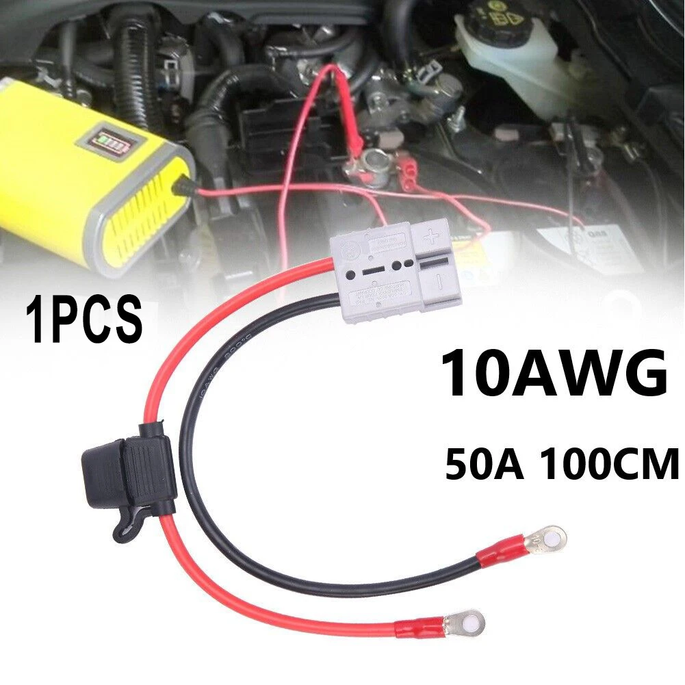 For Anderson Plug Lead To Lug M8 Terminal Battery Charging Connector Cable Kit 10AWG 50Amp Plug Extension Cable Connector Fuse
For Anderson Plug Lead To Lug M8 Terminal Battery Charging Connector Cable Kit 10AWG 50Amp Plug Extension Cable Connector Fuse