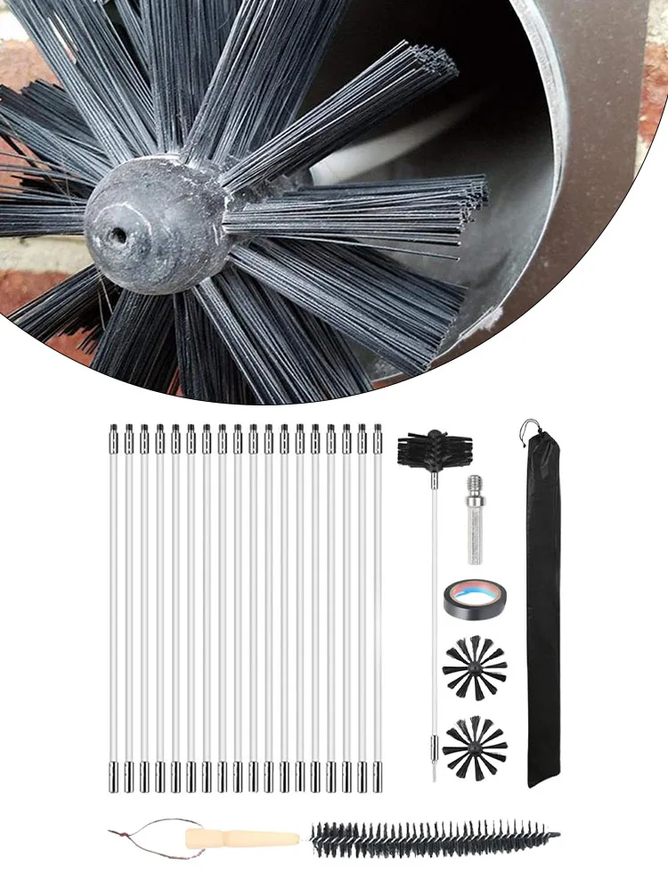 Chimney Cleaning Brush Kit Duct Vent Cleaning Brush With Nylon Heads Rod Detachable Chimney Sweep Home Cleaning Tool
Chimney Cleaning Brush Kit Duct Vent Cleaning Brush With Nylon Heads Rod Detachable Chimney Sweep Home Cleaning Tool