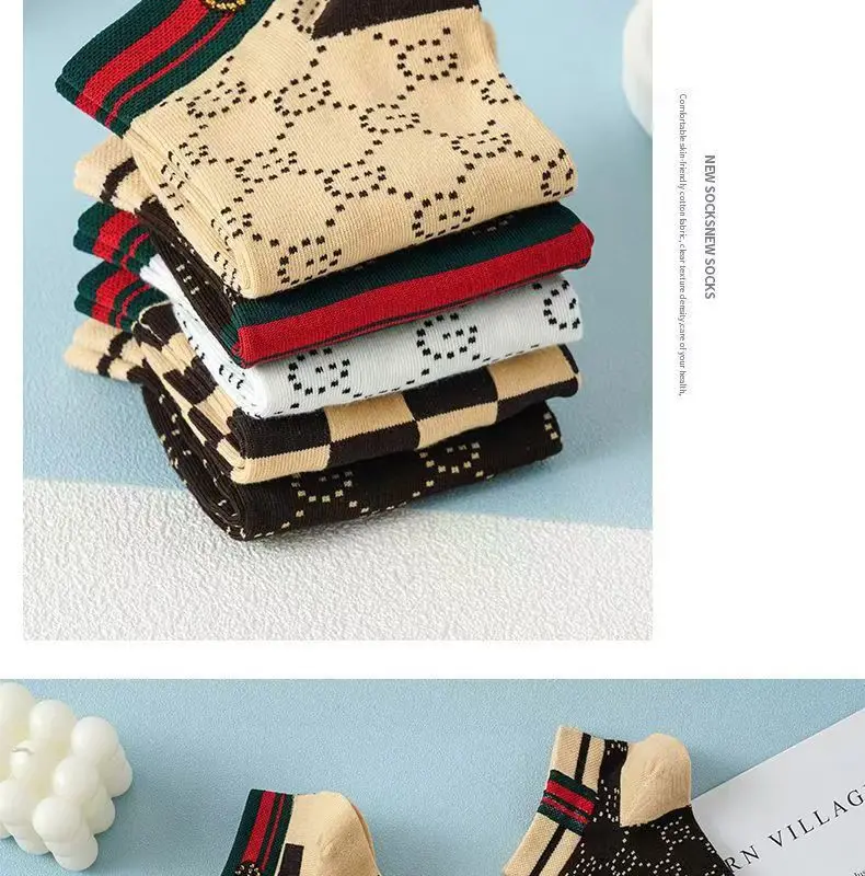 5/10/20 Pairs Winter Socks Men Short Breathable Luxury Socks Designer Brand Low-Cut Fashion Trendy Ankle Socks Geometric Pattern 30 S0964bacaca3f4af5b6aed9ac8a06d36bN