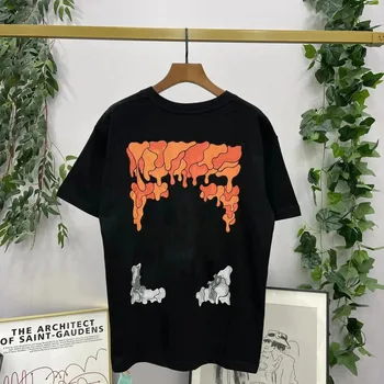 Desfrute de Estilo e Conforto Máximos com a Nova Camiseta Masculina de 2024 13 2024 New High-end Brand Logo Print Summer Stylish Cotton Loose T-shirt Tops Crew Neck Oversize Men's Clothing Tees EU Size S-4xl