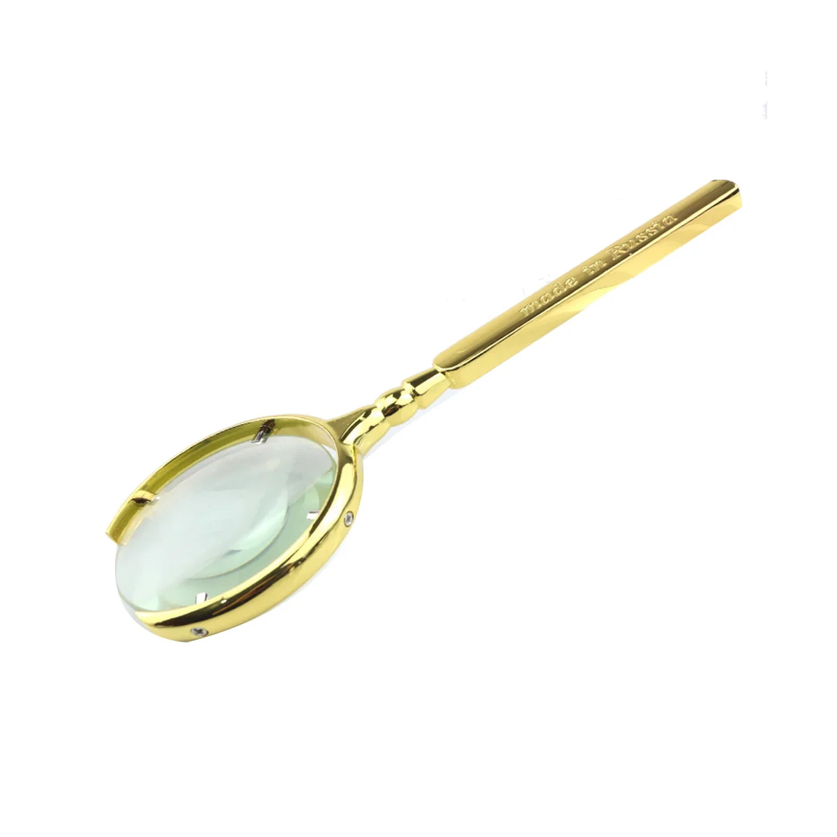 

10X Vintage Reading Magnifier Hand-Held Magnifying Glass with Optical Glass Magnifying Glass Lens Magnifie,Gold