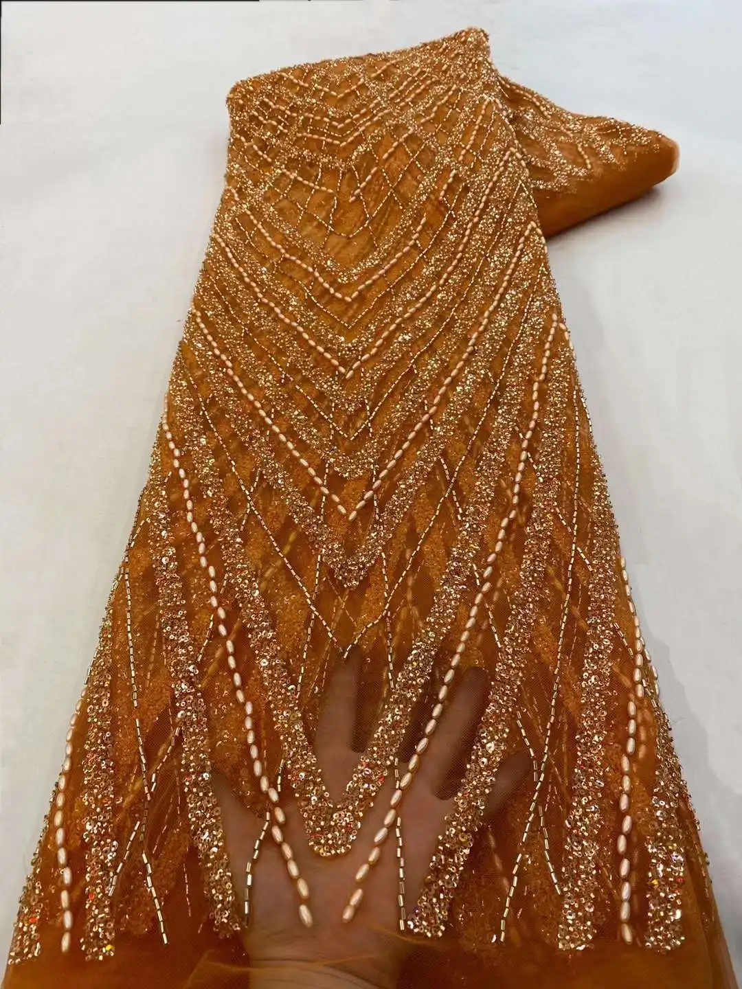 Popular beaded fabric Luxury sequins embroidery African Nigeria lace French mesh yarn lace For Party dress wedding dress
Popular beaded fabric Luxury sequins embroidery African Nigeria lace French mesh yarn lace For Party dress wedding dress
