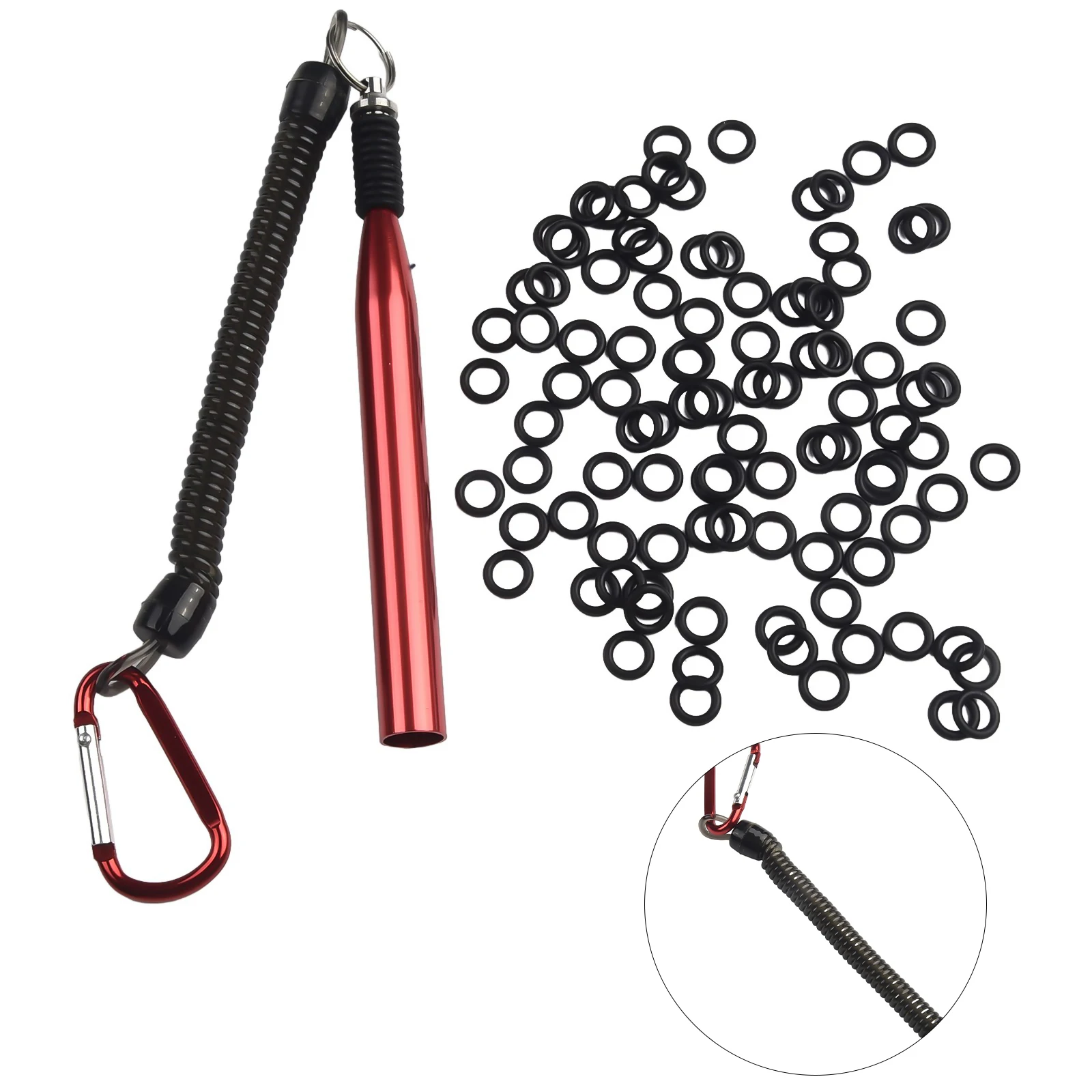 100 PCS O-Ring Worm Rigging Tool Soft Bait Lure Kit Durable Aluminum Worm Rigging Tool, Fishing Accessories Aluminum Preserved
100 PCS O-Ring Worm Rigging Tool Soft Bait Lure Kit Durable Aluminum Worm Rigging Tool, Fishing Accessories Aluminum Preserved