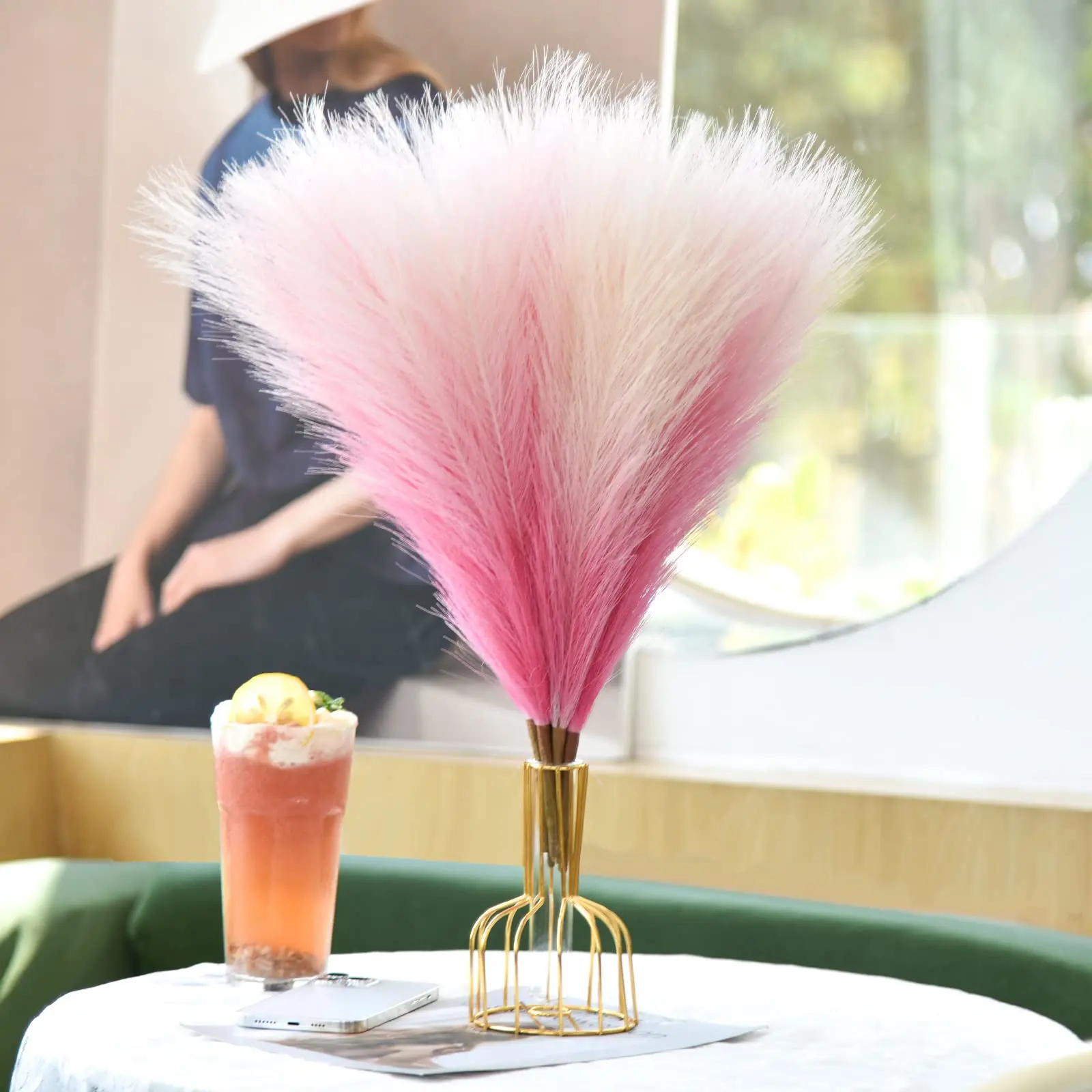 8 sticks Fluffy Gradient Artificial Pampas Grass Decor,bohemian decorfor Home Decorations Farmhouse Vase Wedding Party Table
8 sticks Fluffy Gradient Artificial Pampas Grass Decor,bohemian decorfor Home Decorations Farmhouse Vase Wedding Party Table