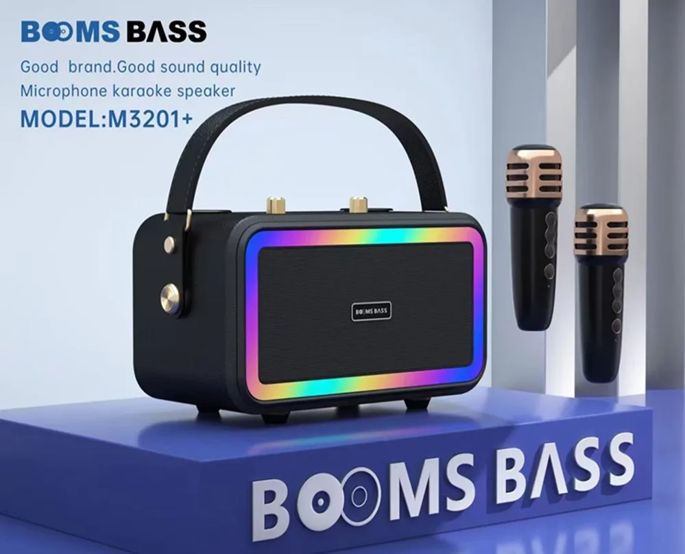 Новинка, портативная Bluetooth-Колонка M3201, наружная Беспроводная колонка RGB с басами, колонка для телевизора, K-песни, яркий караоке, Супер басы с микрофоном
Новинка, портативная Bluetooth-Колонка M3201, наружная Беспроводная колонка RGB с басами, колонка для телевизора, K-песни, яркий караоке, Супер басы с микрофоном