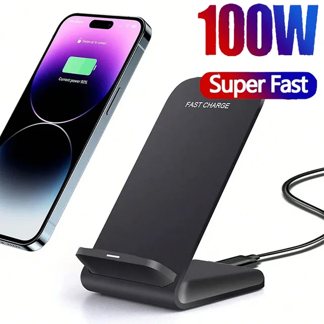 Support de chargeur sans fil pour iPhone 15, 14, 13, 12, 16 Pro Max, Poly 8, Samsung, Xiaomi, induction, charge rapide, station S6, 100W, nouveau 1