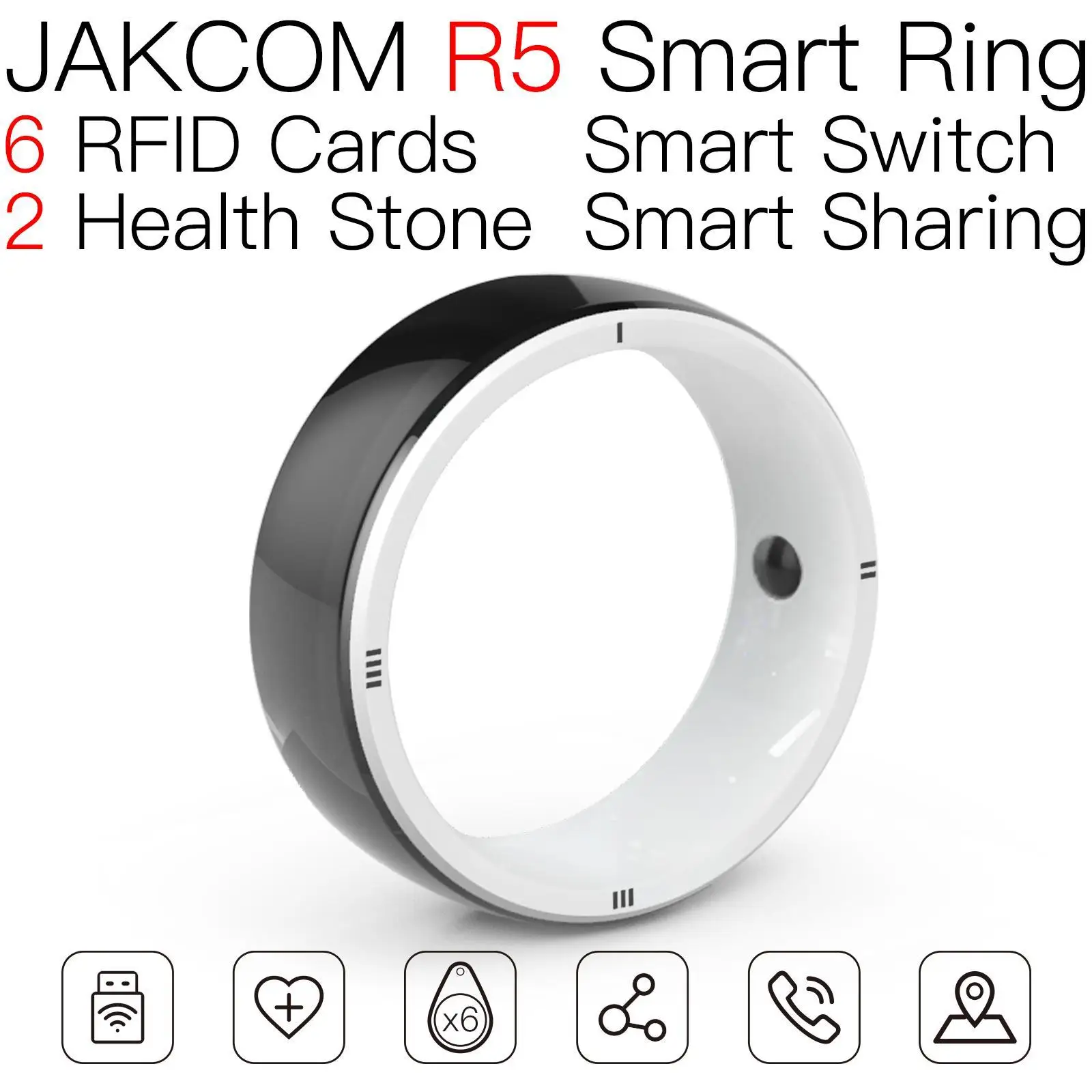 

JAKCOM R5 Smart Ring For men women rfid price tag 125khz proximity card inkjet printable custom print charon baby coil nfc