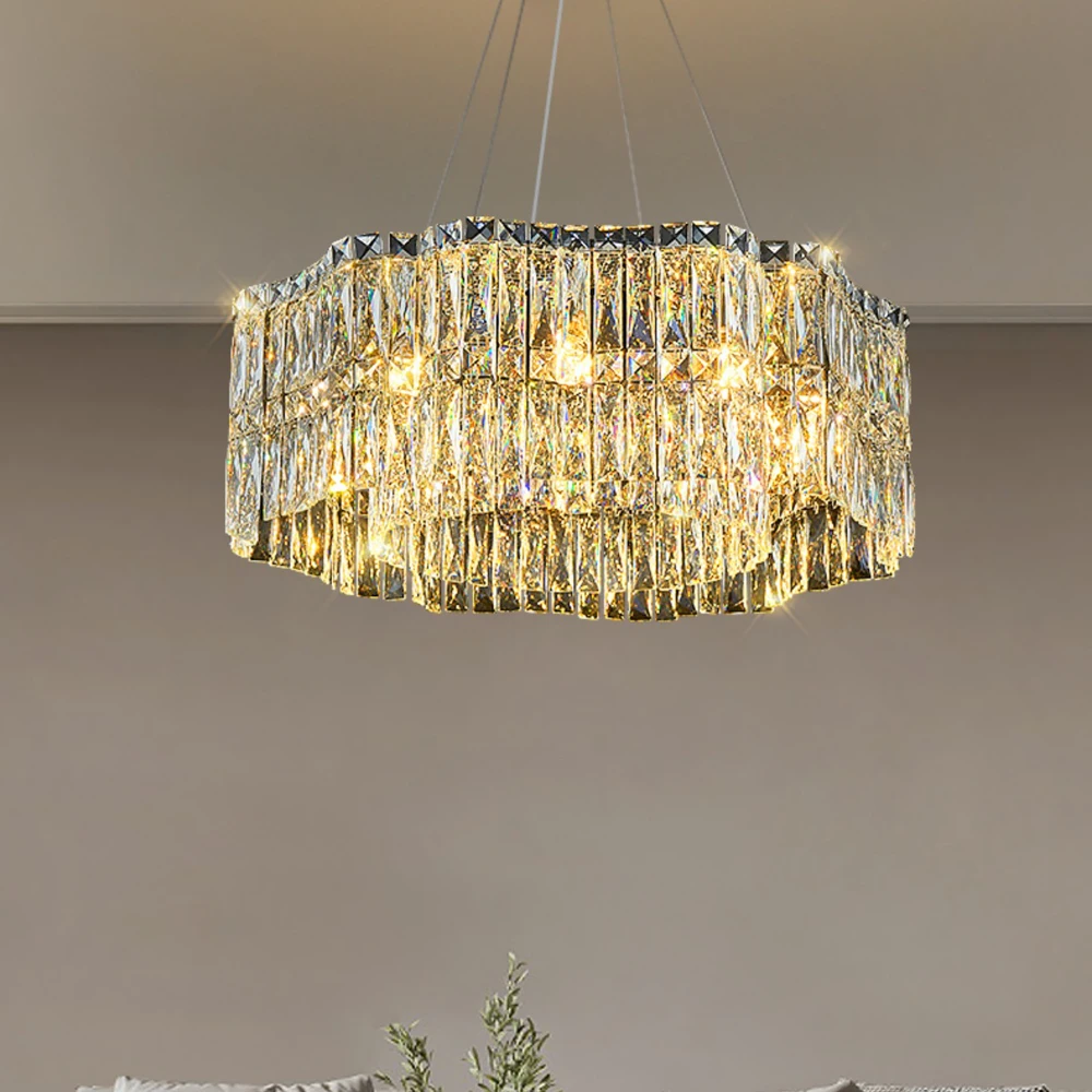 Modern Living Room Crystal Chandelier Luxury Lighting AC110V 220V Lustre Bedroom Decoration Hanglamp
Modern Living Room Crystal Chandelier Luxury Lighting AC110V 220V Lustre Bedroom Decoration Hanglamp