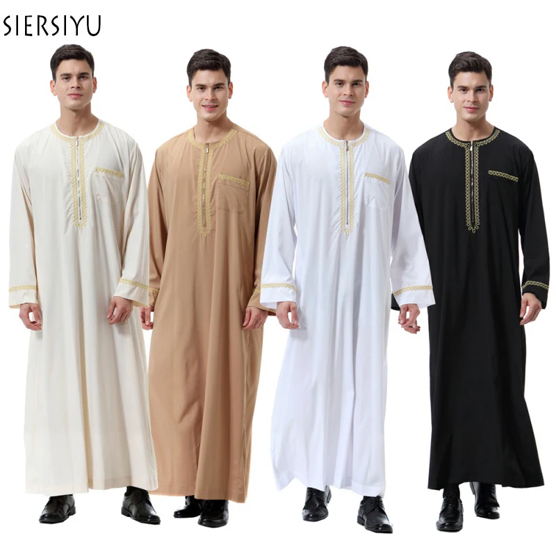 Fashion Men Robes Muslim Clothing Long Sleeve Arab Dubai Indian Middle East Islamic Man Jubba Thobe Plus Size 3XL
Fashion Men Robes Muslim Clothing Long Sleeve Arab Dubai Indian Middle East Islamic Man Jubba Thobe Plus Size 3XL