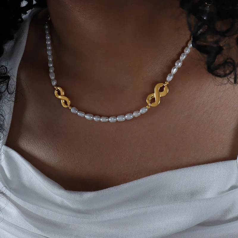 Fashion Pearl Beads Chains Titanium Steel Gold Plated Necklace For Women Fine Jewelry Wedding Party Birthday Gift
Fashion Pearl Beads Chains Titanium Steel Gold Plated Necklace For Women Fine Jewelry Wedding Party Birthday Gift