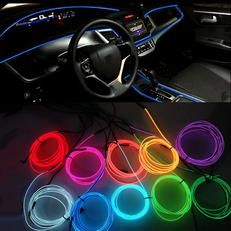 3M New EL Edge Car Led Cold Light Car Atmosphere Light Bar Clip-on El Wire Atmosphere Decoration Light Strip 3M
3M New EL Edge Car Led Cold Light Car Atmosphere Light Bar Clip-on El Wire Atmosphere Decoration Light Strip 3M