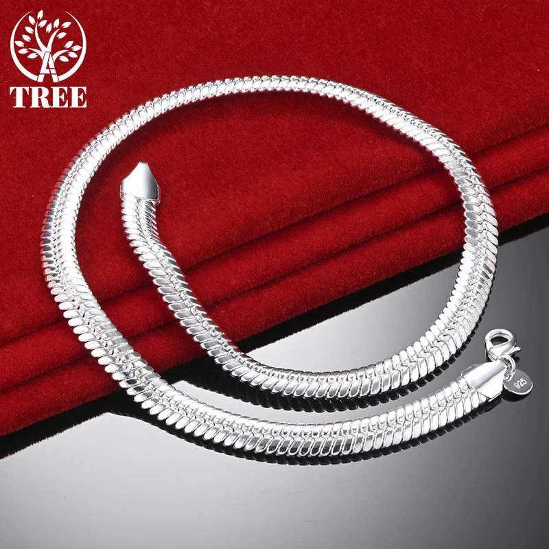 ALITREE 925 Sterling Silver Flat Side Necklace For Woman Man 10mm Chain Trendy Party Birthday Gift Wedding Fashion Charm Jewelry
ALITREE 925 Sterling Silver Flat Side Necklace For Woman Man 10mm Chain Trendy Party Birthday Gift Wedding Fashion Charm Jewelry