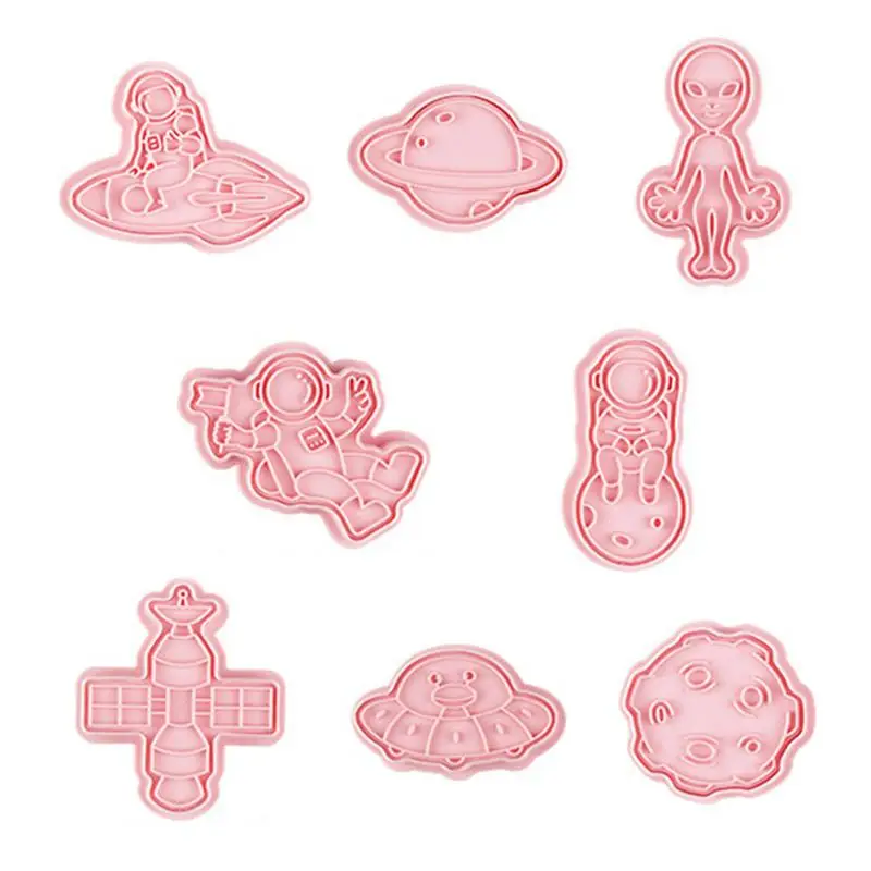 Cartoon Space Astronaut Biscuit Mold 8Pcs Cookie Press Molds Pressable Kitchen Accessories Cookie Bakeware Tools
Cartoon Space Astronaut Biscuit Mold 8Pcs Cookie Press Molds Pressable Kitchen Accessories Cookie Bakeware Tools