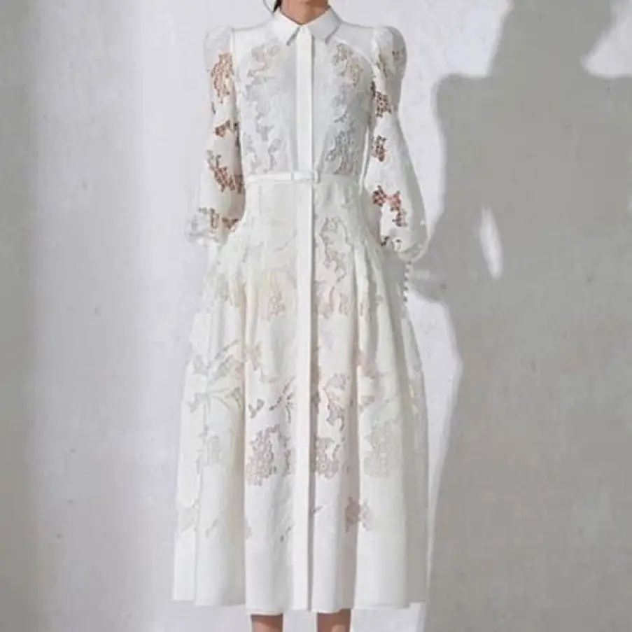 Luxury Elegant White Embroidery Dress for Women 2023 Autumn Winter Fashion Long Sleeve High Waist Cut Out Slim Dresses Female
Luxury Elegant White Embroidery Dress for Women 2023 Autumn Winter Fashion Long Sleeve High Waist Cut Out Slim Dresses Female