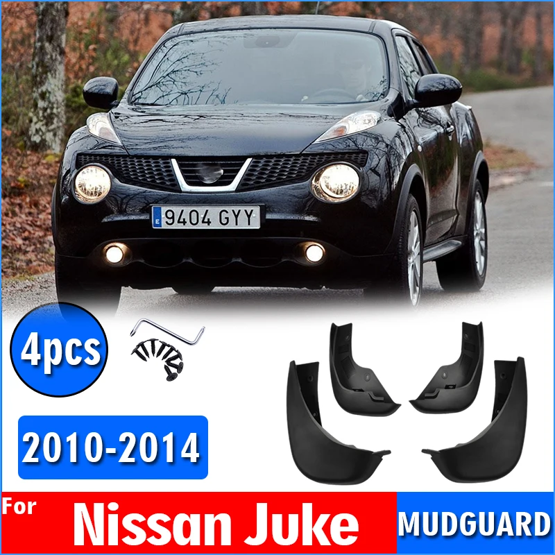 

FOR Nissan Juke 2010-2014 Mudguard Fender Mud Flap Guards Splash Mudflaps Car Accessories Auto Styline Front Rear 4pcs Mudguards
