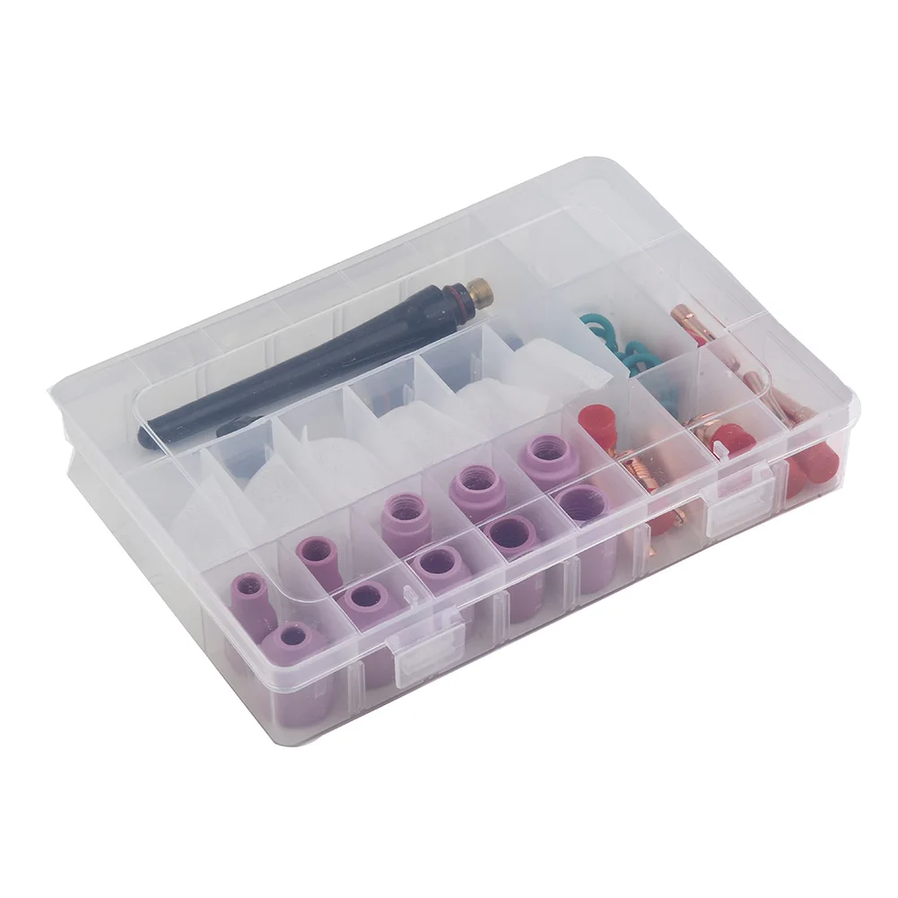 Complete TIG Welding Torch Set Stubby Gas Lens #10 Heat Glass Cup for WP 17/18/26 (49pcs) Perfect for Welding Jobs
Complete TIG Welding Torch Set Stubby Gas Lens #10 Heat Glass Cup for WP 17/18/26 (49pcs) Perfect for Welding Jobs