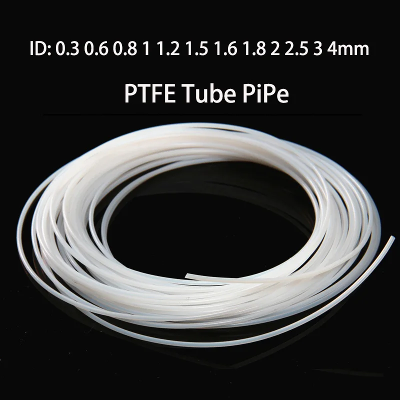 

Трубка из ПТФЭ ID 0,3 0,6 1 0,8 1,2 1,5 1,6 2 1,8 3 мм нить, высокотемпературная коррозионная устойчивость, деталь для 3D-принтера, труба с J-головкой