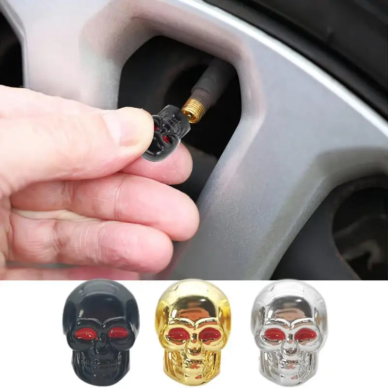 Skull Tire Valve Caps Universaal Car Skull Style Antirust Copper Core Air Caps Cover Cool Valve Stem Caps For Cars Bike Cycles
Skull Tire Valve Caps Universaal Car Skull Style Antirust Copper Core Air Caps Cover Cool Valve Stem Caps For Cars Bike Cycles