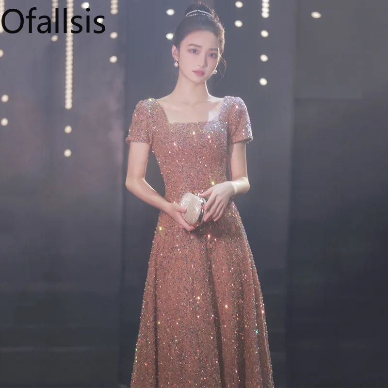 Ofallsis Sequin Square Neck Evening Dress Banquet Style 2024 Summer Long Style Celebrity Host Adult Performance Chorus Dresses
Ofallsis Sequin Square Neck Evening Dress Banquet Style 2024 Summer Long Style Celebrity Host Adult Performance Chorus Dresses