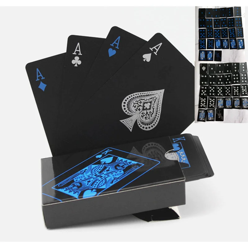 Magic Waterproof Deck of Cards Game Collection Cards PVC Poker Playing Card In Pure Black Plastic for Tabletop Tricks
Magic Waterproof Deck of Cards Game Collection Cards PVC Poker Playing Card In Pure Black Plastic for Tabletop Tricks