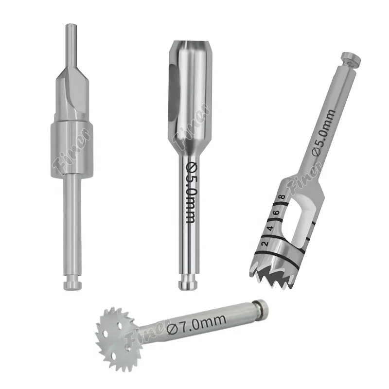 

soft tissue cutter depth marked trephine drill circumference bone cutting den tal impla nt surgical drill