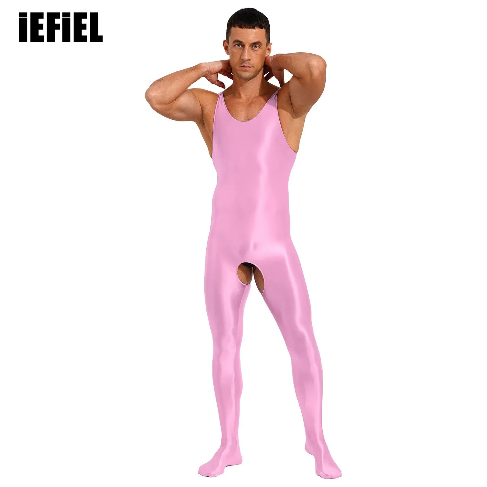 Glossy Smooth Stretchy Bodysuit Men Lingerie Sleeveless U Neck Open Crotch Full Body Footed Jumpsuit
Glossy Smooth Stretchy Bodysuit Men Lingerie Sleeveless U Neck Open Crotch Full Body Footed Jumpsuit