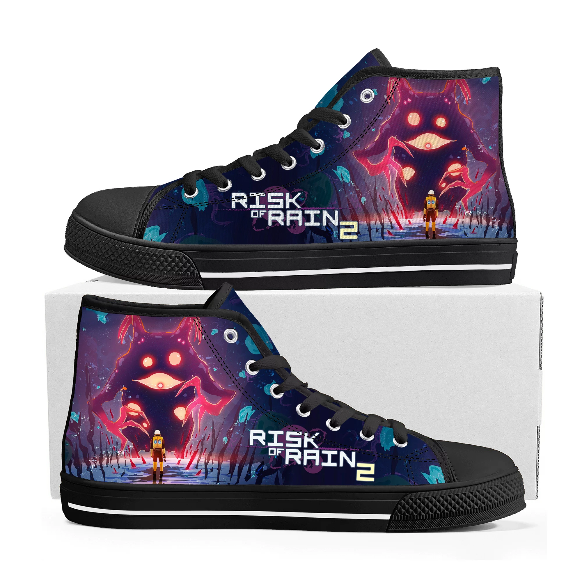 Risk of Rain 2 High Top Sneakers Cartoon Game Mens Womens Teenager High Quality Canvas Sneaker Fashion Custom Built Couple Shoes
Risk of Rain 2 High Top Sneakers Cartoon Game Mens Womens Teenager High Quality Canvas Sneaker Fashion Custom Built Couple Shoes