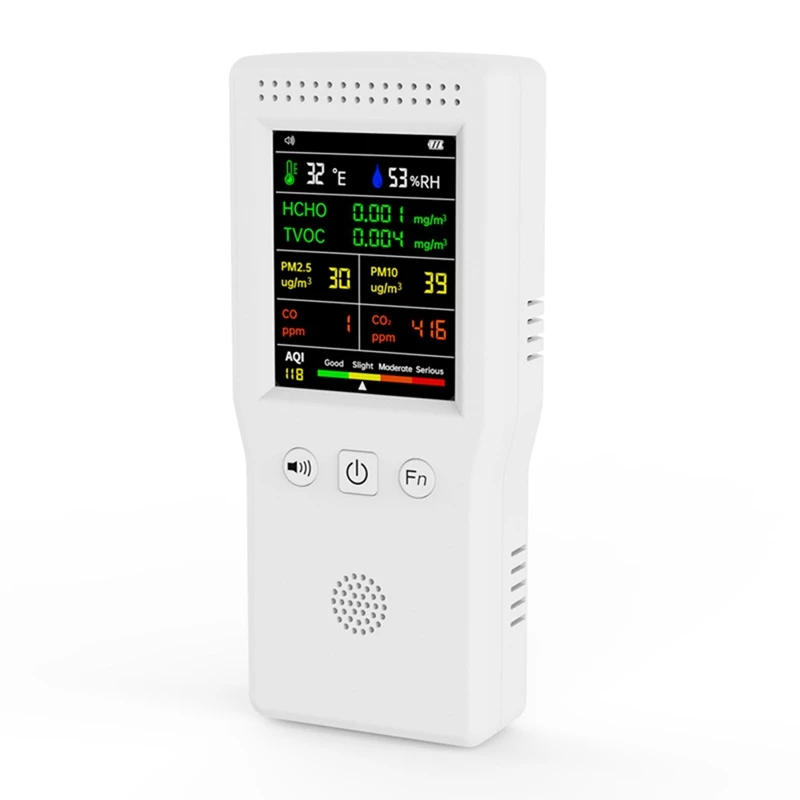 9 в 1 детектор качества воздуха с ЖК-дисплеем PM2.5 PM10 HCHO TVOC CO CO2 AQI монитор качества воздуха
9 в 1 детектор качества воздуха с ЖК-дисплеем PM2.5 PM10 HCHO TVOC CO CO2 AQI монитор качества воздуха