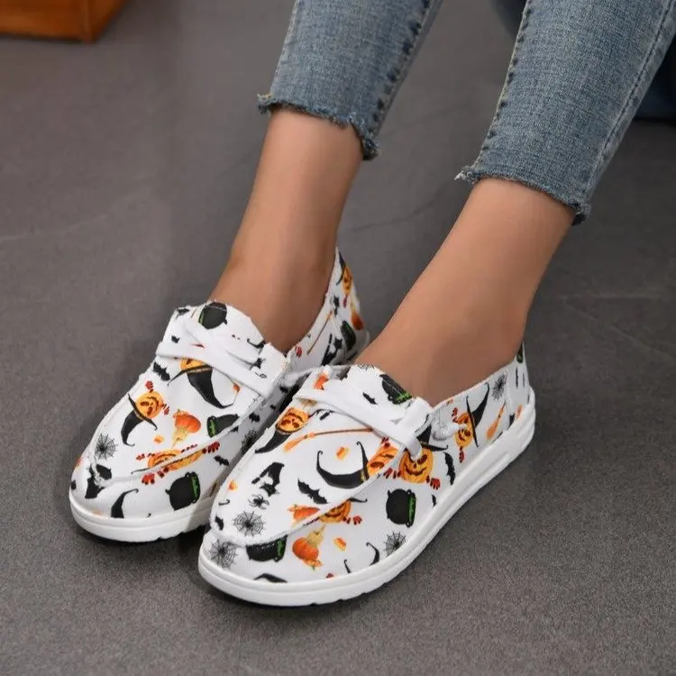 Women's Pumpkin Novelty Shoes Lace Up Low-Top Slip On Flat Comfy Shoes, Lightweight Outdoor Halloween Shoes
Women's Pumpkin Novelty Shoes Lace Up Low-Top Slip On Flat Comfy Shoes, Lightweight Outdoor Halloween Shoes