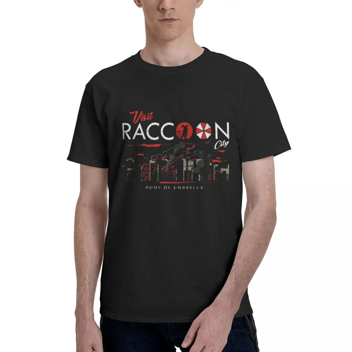 T shirt For Men VISIT RACCOON CITY_ y2k Style Graphic Cotton T shirt Vintage Luxury Summer Men's clothing
T shirt For Men VISIT RACCOON CITY_ y2k Style Graphic Cotton T shirt Vintage Luxury Summer Men's clothing