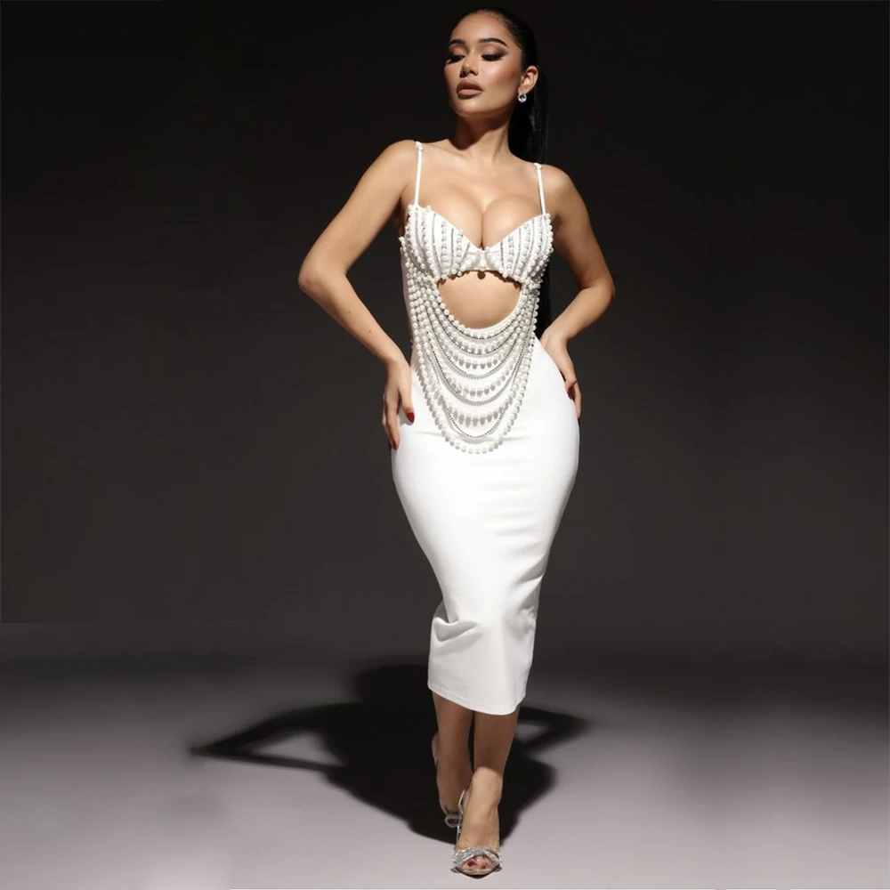 New Ladies Sexy Sleeveless Pearl Sling Top Tight Bandage Mini Dress Wedding, Birthday Celebration, Party Clothing Longuette
New Ladies Sexy Sleeveless Pearl Sling Top Tight Bandage Mini Dress Wedding, Birthday Celebration, Party Clothing Longuette