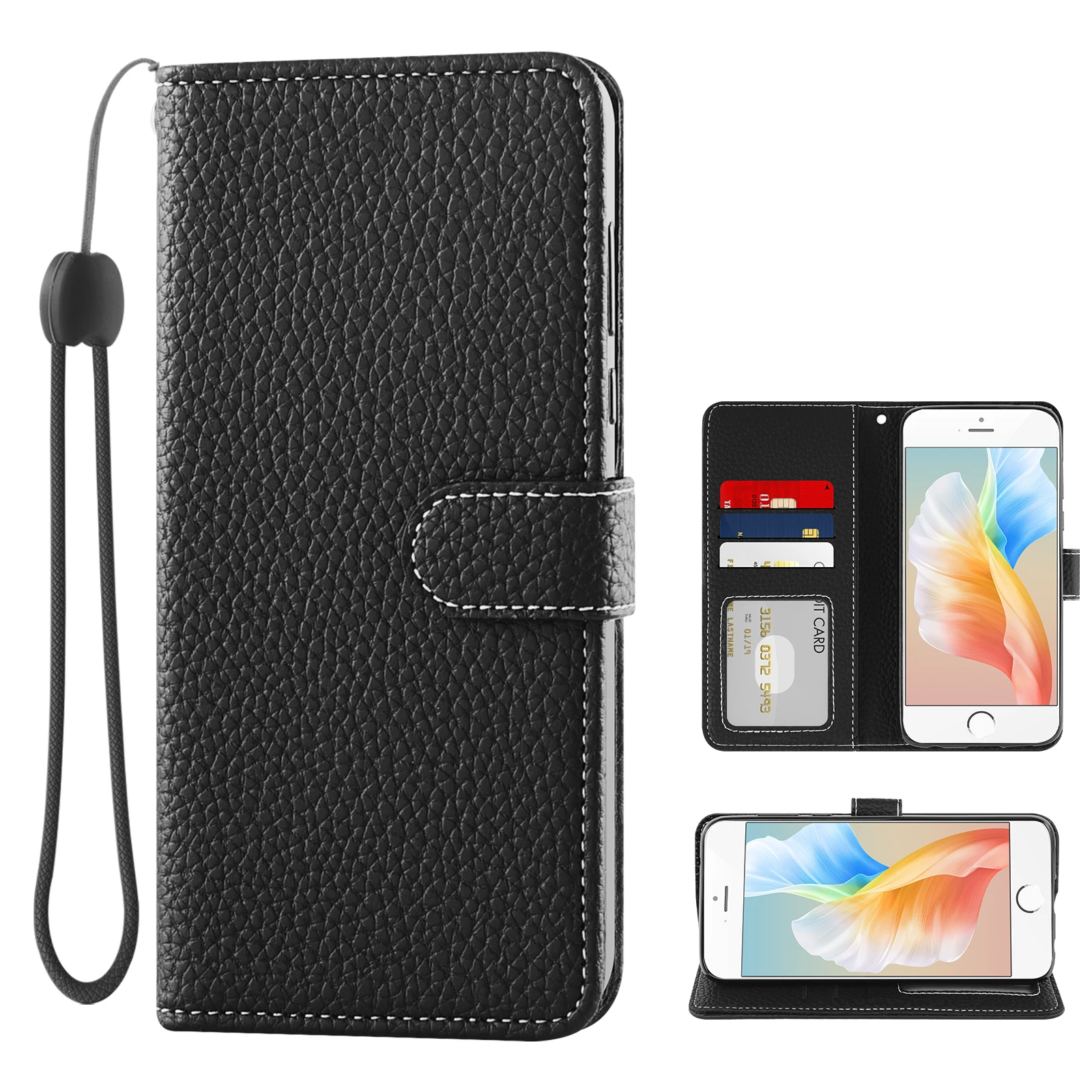 

For Samsung Galaxy Z Fold4 Fold3 Fold2 5G With Credit Card Holder Slot Men Women Use Luxury Flip Cover Leather Wallet Phone Case