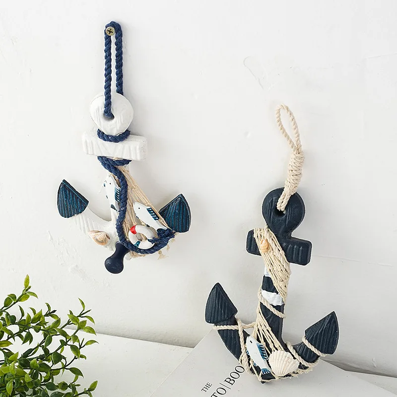 Mediterranean Wooden Boat Anchor Hook - Coastal Wall Decor Hanger 3 S0987b7fd782f4b36ae624c1eef907b38B