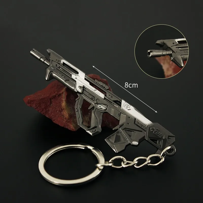 

Valorant Weapon Keychain Bulldog Protocol 781-A 8cm Chaveiro Game Mini Metal Gun Model Keychains Accessories Gifts 10PCS/Lot